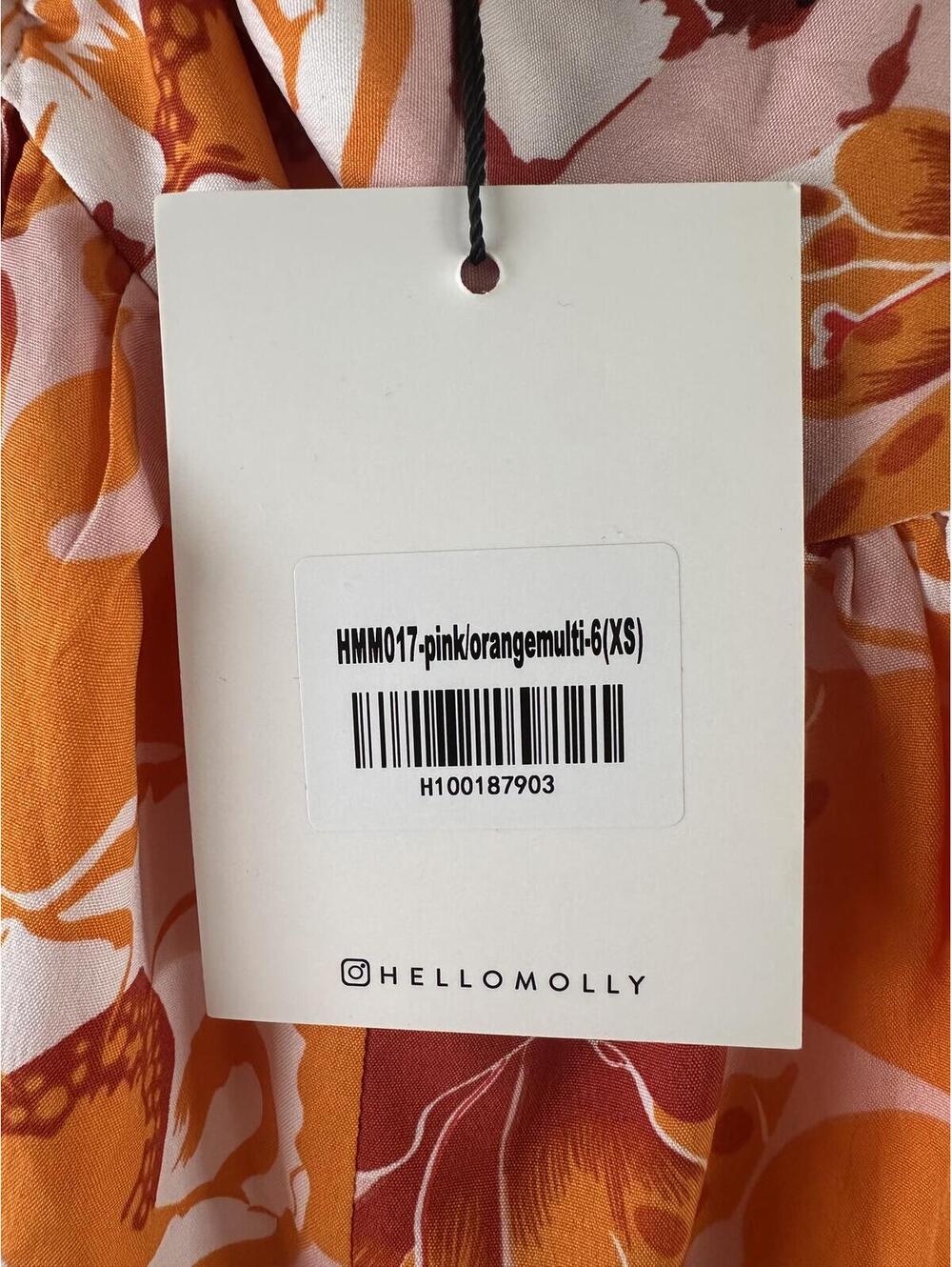 NWT Hello Molly Evergreen Heights Slit Leg Maxi Dress Orange Floral Women’s XS - Picture 8 of 15